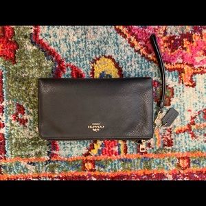 coach long black wallet